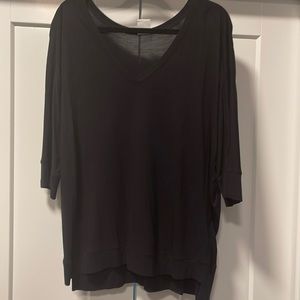CAbi Tempt black vneck top